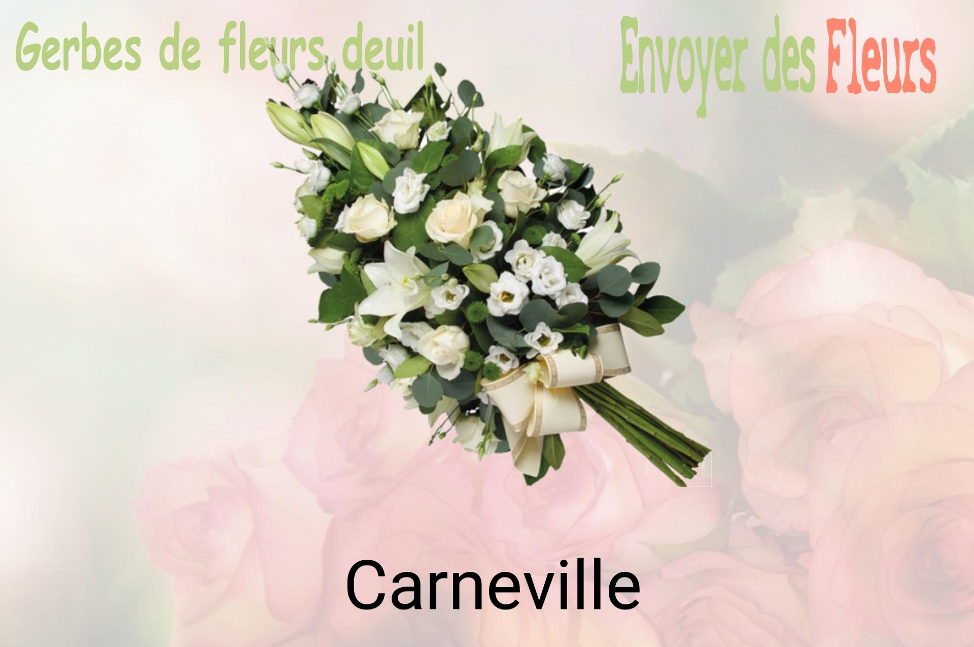 Gerbe de fleurs de deuil livrée à Carneville